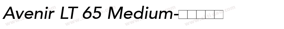 Avenir LT 65 Medium字体转换
